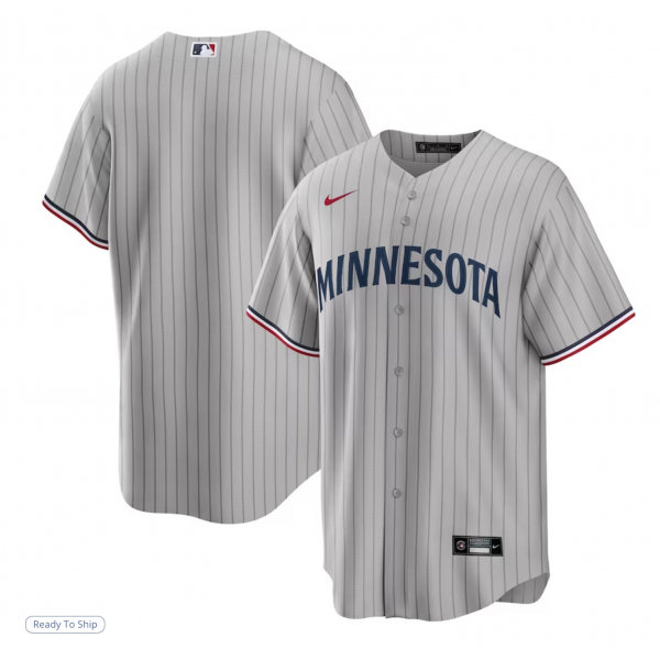 Men's Minnesota Twins Nike Gray Road Replica Team Jersey