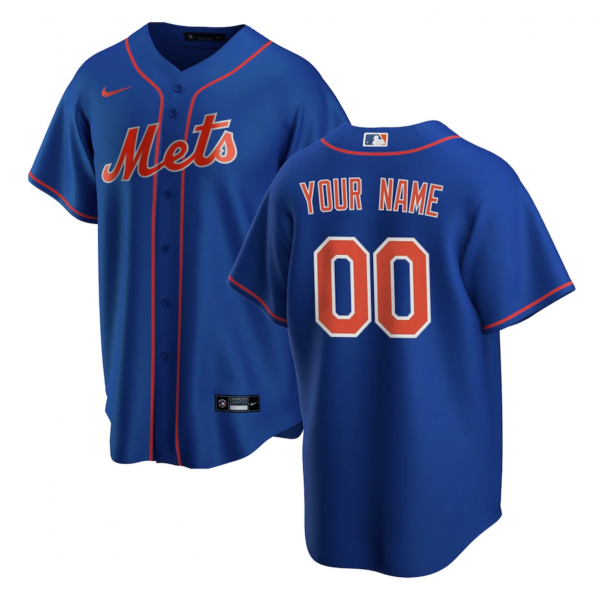 Men's New York Mets Nike Royal Alternate Replica Custom Jersey