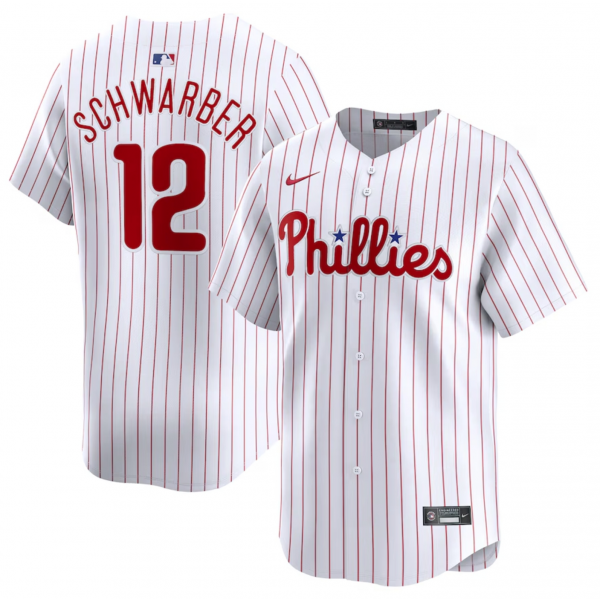 Men's Philadelphia Phillies Kyle Schwarber Nike White Home Limited Player Jersey