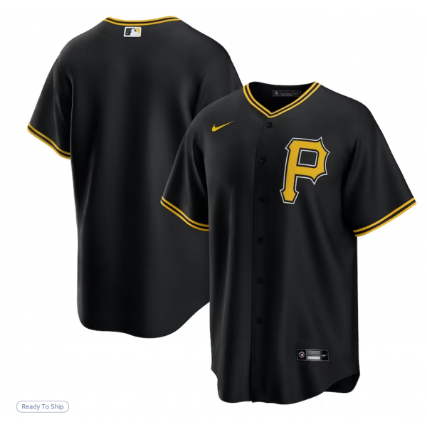 Men's Pittsburgh Pirates Nike Black Alternate Replica Team Jersey