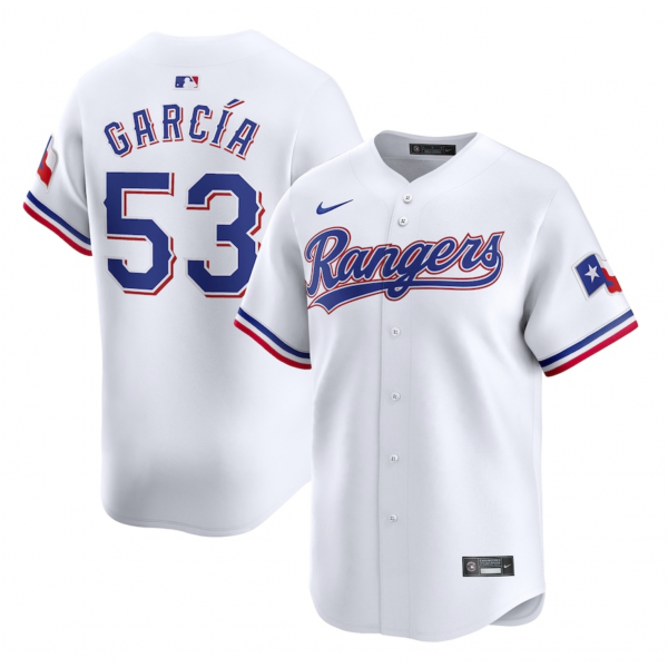 Men's Texas Rangers Adolis García Nike White Home Limited Player Jersey