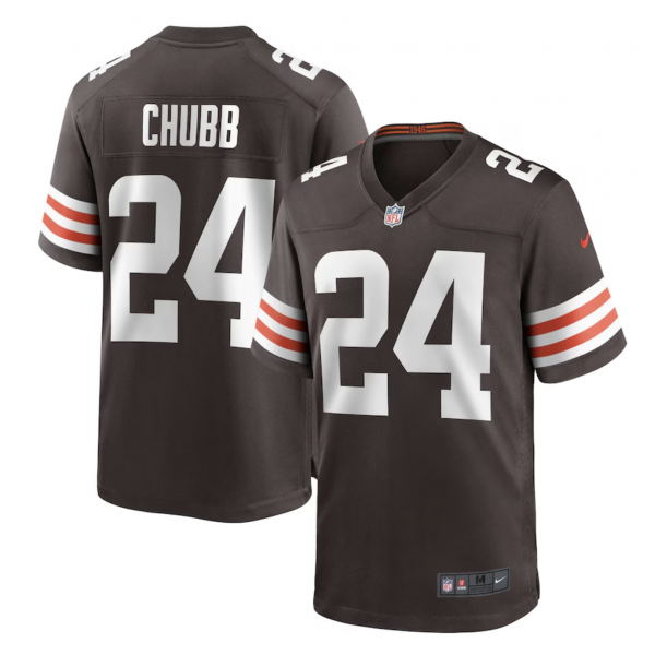 Men's Cleveland Browns Nick Chubb Nike Brown Player Game Jersey