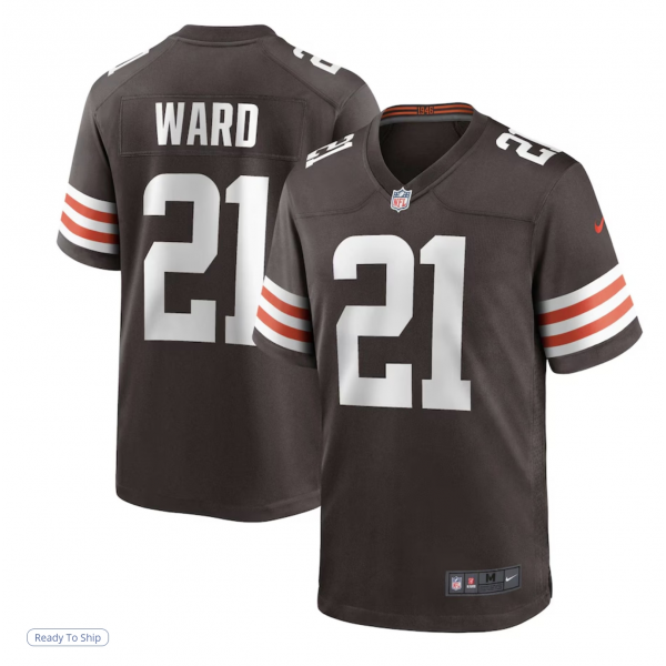Men's Cleveland Browns Denzel Ward Nike Brown Game Jersey Men's Cleveland Browns Denzel Ward Nike Brown Game Jersey